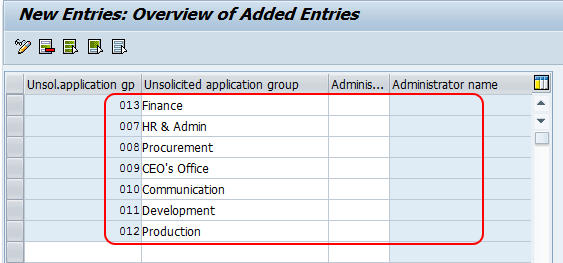 Create unsolicited application ranges