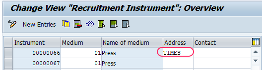 addresses recruitment instrument