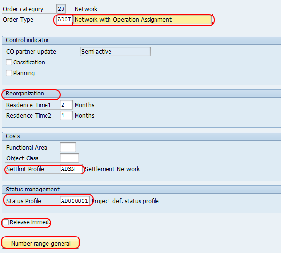 Create Network Types in SAP PS