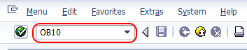 Transaction code OB10