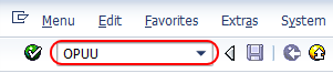 Transaction code OPUU