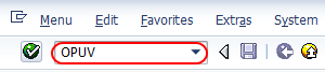Transaction code OPUV