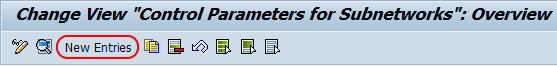 control parameters sub networks overview screen