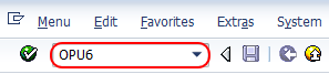 Transaction code OPU6