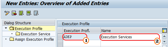 execution profile ps sap