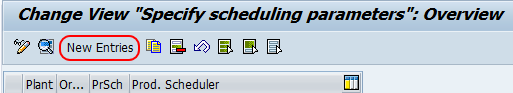 specify scheduling parameters