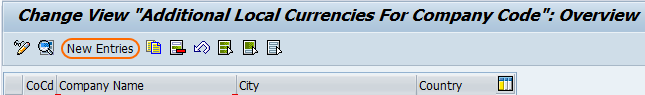 additional local currencies for company code overview screen