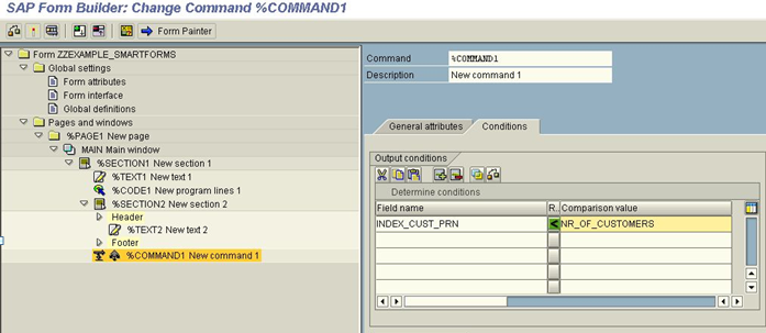 change command smartforms