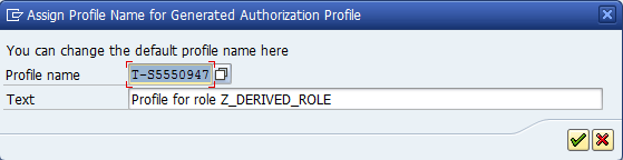 assing profile name to generate profile