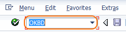 SAP Transaction code OKBD