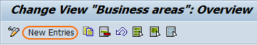 change business area overview screen