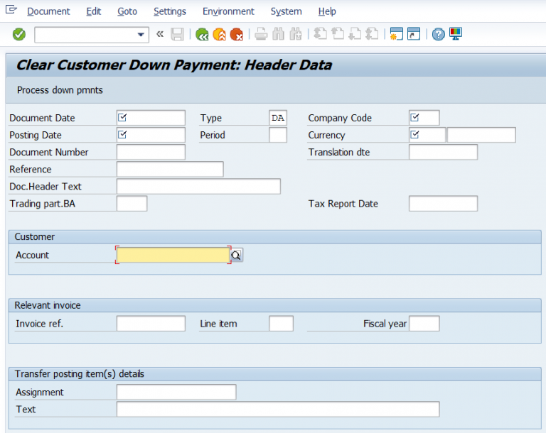 clear-customer-down-payment-in-sap-sap-tutorial