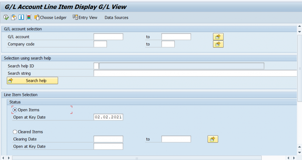 GL Account Line Item Display GL View In SAP SAP Tutorial