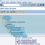 How to Park Customer Credit Memo in SAP