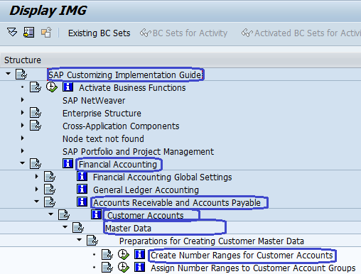 Create Number Ranges for Customer Accounts