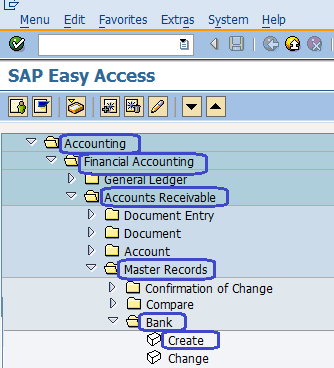 Create bank Key SAP