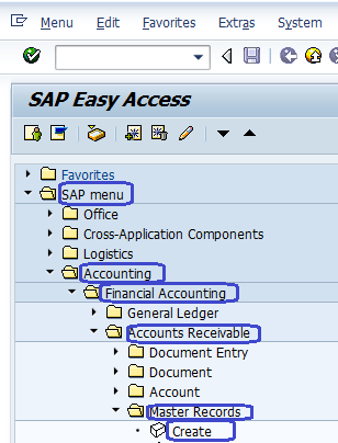 Creation of Customer master records