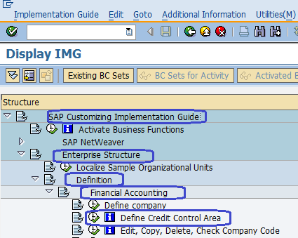 Define Credit Control Area