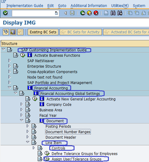 Define Tolerance group for Users