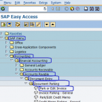 Park Vendor invoice SAP | FV60 SAP | SAP Menu Path