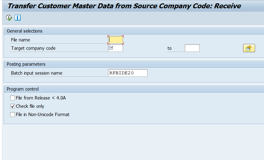 Transfer Customer Master Data from Source Company code Receive