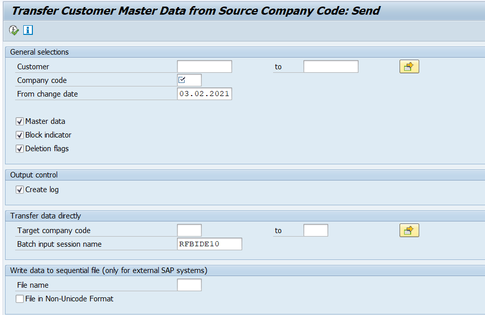 Transfer Customer Master Data from Source Company code in SAP