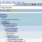 Vendor Account Changes SAP Menu path | Vendor Master records