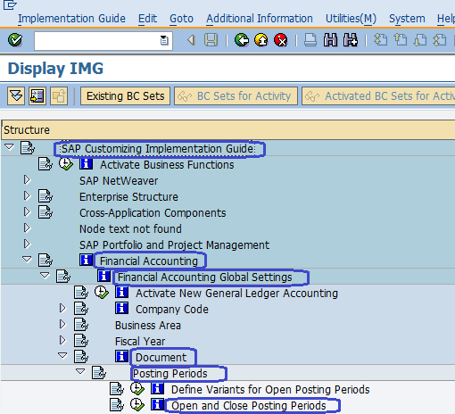 open and close posting periods SAP