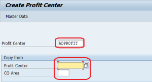 account assignment profit center sap