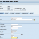 How to create new cost center in SAP