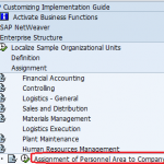 Assignment of Personnel Area to Company Code in SAP