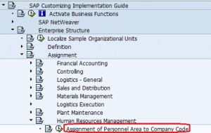 staff assignment code in sap