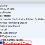 Define Purchasing Document Types (RFQ /Quotation) in SAP