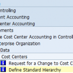 Create Cost Center hierarchy (Standard hierarchy)