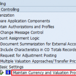 How to Maintain currency and valuation profile in SAP