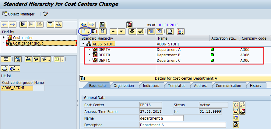 Create Cost Center hierarchy (Standard hierarchy) - SAP Tutorial