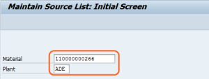 maintain source list tcode in sap