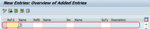 sales document type assignment to sales area table