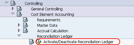 Activate deactivate reconciliation ledger in SAP pATH