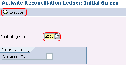 Activate reconciliation ledger in SAP