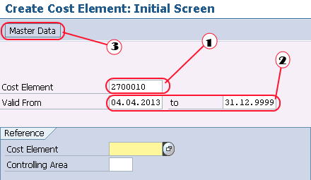 Create Assessment Cost Elements