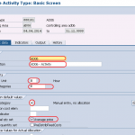 How to create Activity Types in SAP