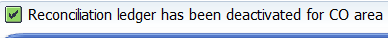 Reconciliation ledger has been deactivated in SAP
