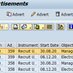 Create Advertisement for Vacancies in SAP