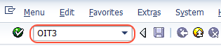 Transaction code OIT3