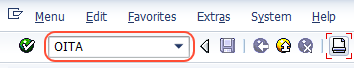Transaction code OITA
