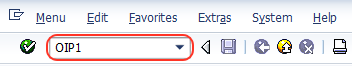 transaction code OIP1