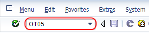 transaction code OT05