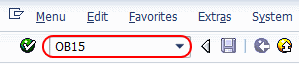 Transaction code OB15