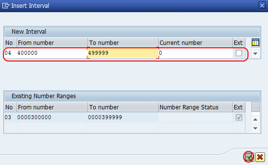 Definir rangos de números para la transacción de servicio de CRM